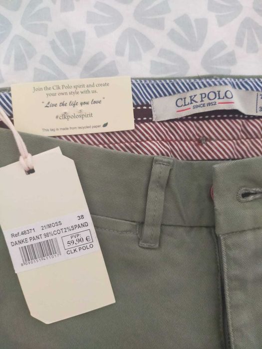 Calças CLK POLO verdes, NOVAS