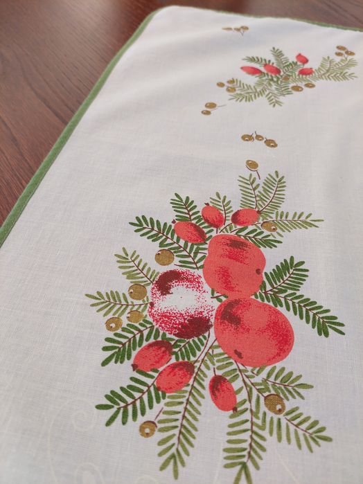 Obrus vintage serwetka świąteczna 73x78 70x80 70x70 bawełna