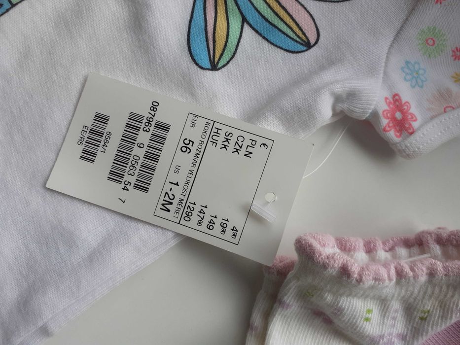 Koszulka H&M 56 cm+skarpetki nowe