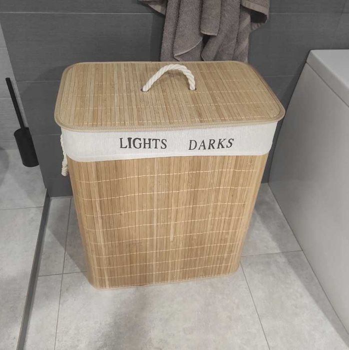 Zestaw 2w1 XXL Mocna Suszarka Balkonowa Trzypoziomowa + Kosz Na Pranie