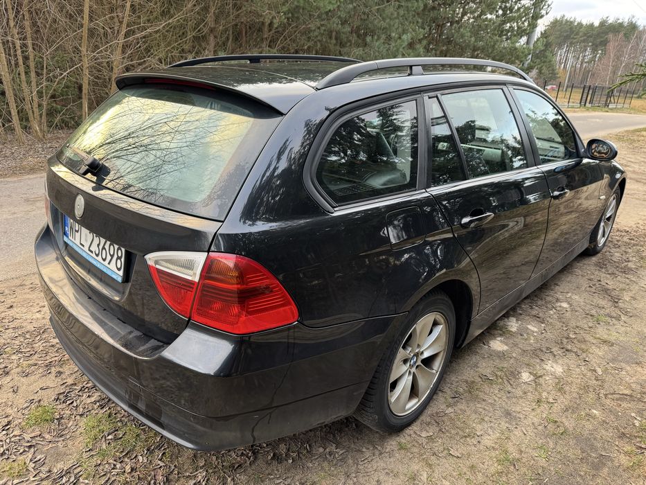 BMW e91 318d Touring 2006 - czarne skóry, 122 KM, silnik na łańcuszku