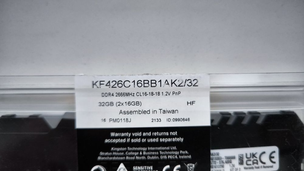 Оперативная память Kingston Fury DDR4-2666 32gb  (KF426C16BB1AK2/32)