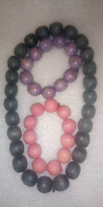 Korale drewniane-strój ludowy