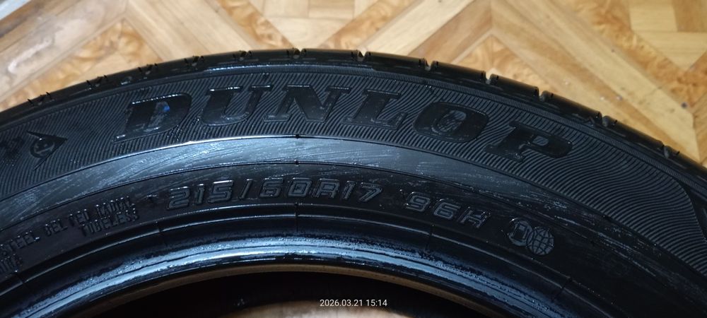Dunlop літо 215/60/17  2024 рік майже нова 1000 км пробігу