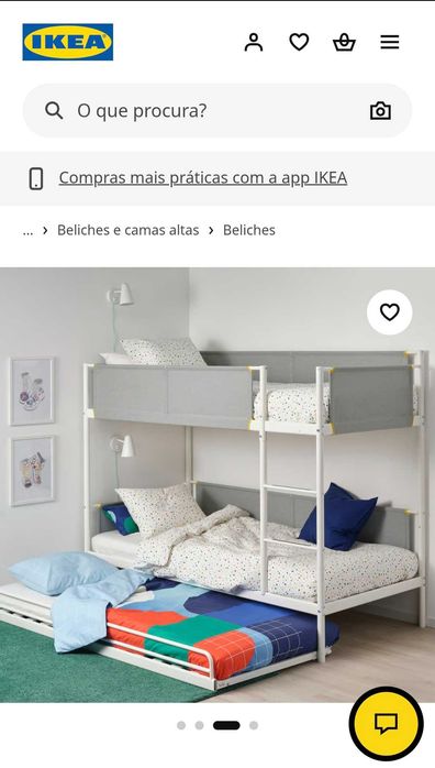 Beliche Vitval Ikea 3 camas e colchões