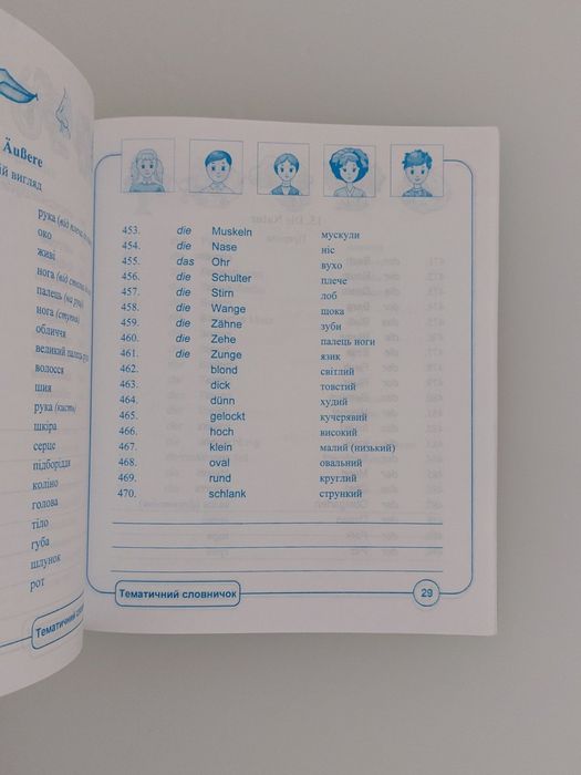 Мій словник з німецької мови 1-4 класи  
О. Дубина,  Л. Вознюк