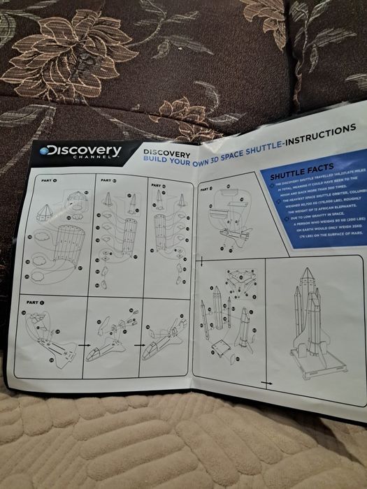 Три D пазл ракети Discovery Channel Build Your Own 3D Space Shuttle (пазл 3D)