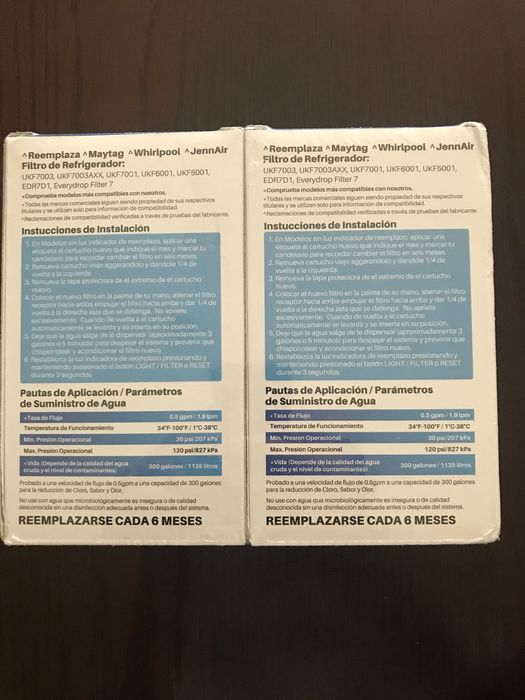 Frigorífico - filtro de água