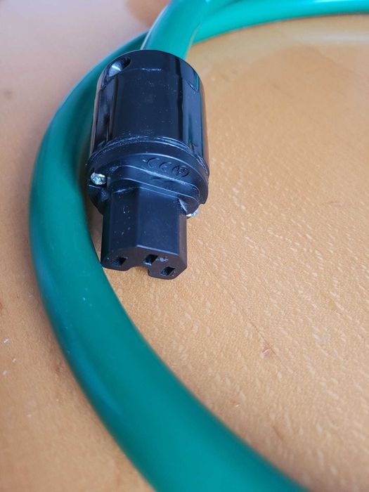 przewód zasilający HiFi "zielony" 2 m