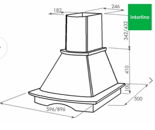 INTERLINE декоративный кожух для кухонной вытяжки