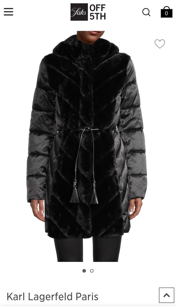Karl Lagerfeld Paris Faux Fur Trimmed Puffer Coat 8 000 Olx