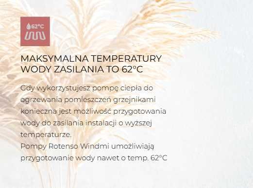 Pompa Ciepła ROTENSO Windmi 6 kW Monoblok Grzanie do-25°C woda do 62°C