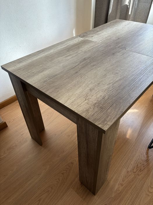 Mesa de jantar extensivel carvalho cinza