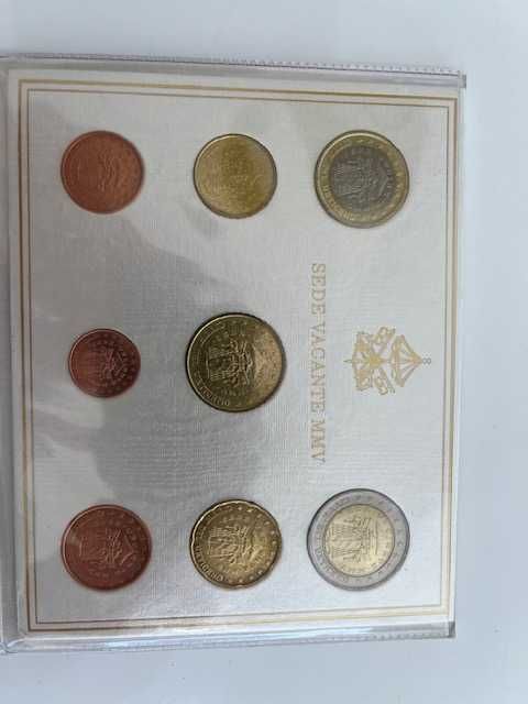 set moedas euro Vaticano Sede Vacante 2005
