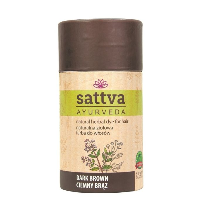 Sattva naturalna ziołowa farba do włosów Dark Brown 150g
