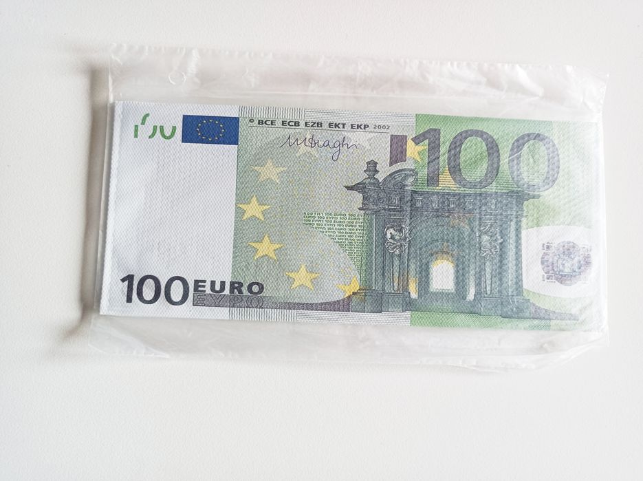 Portfel dolary euro, płótno NOWY