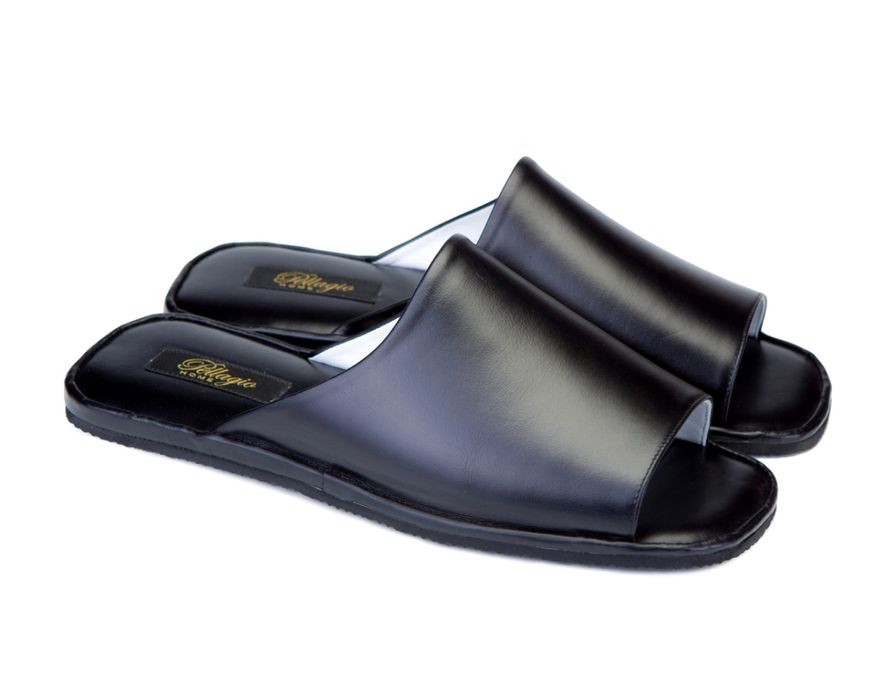 Домашні чоловічі тапки  шкіряні