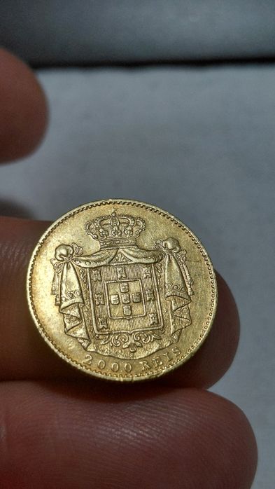 Moeda Ouro  2000 Reis  1881