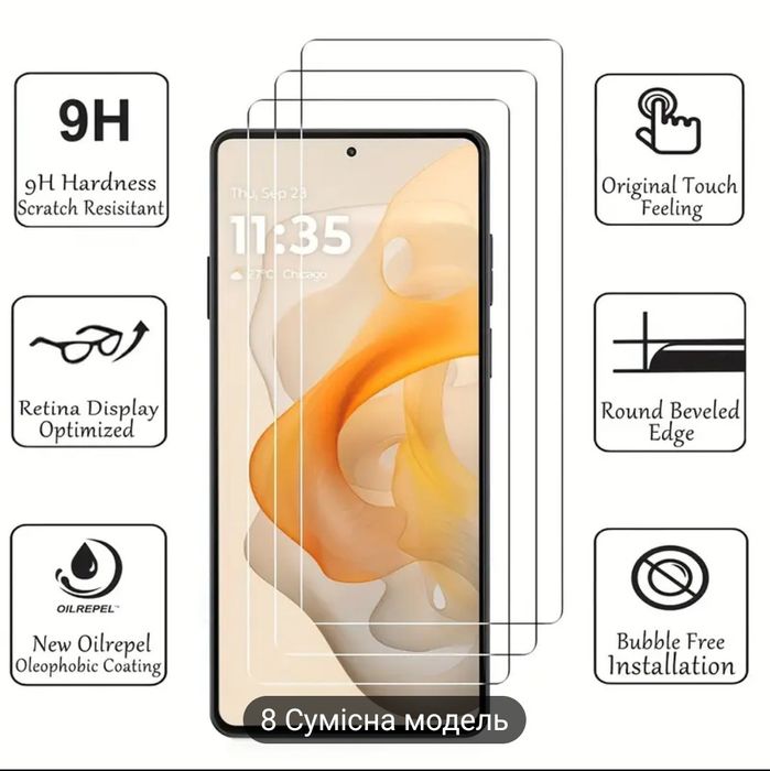 Tecno серія.Захистне скло 5 шт.