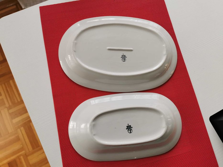 Lubiana PRL dwa półmiski porcelana