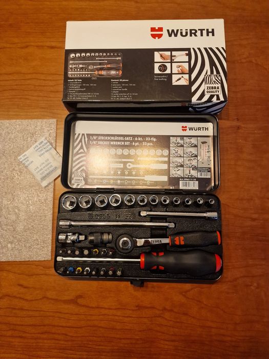 Conjunto novo Wurth Zebra 33 Peças
