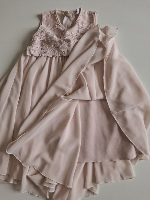Sukienka pudrowy róż 116 mała mi