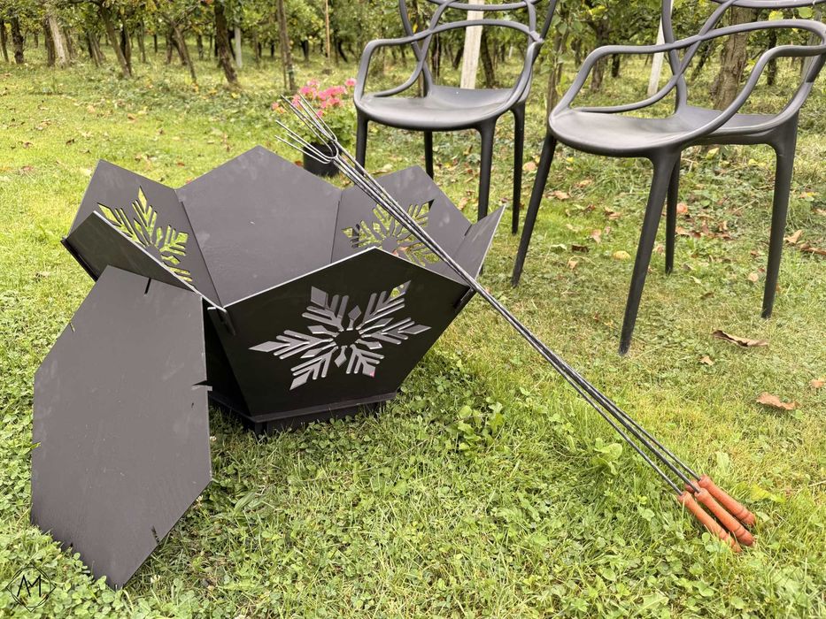 PALENISKO ogrodowe CALIX śr. 76cm PODWÓJNE DNO 0,5cm SOLIDNE Ognisko Grill promocja