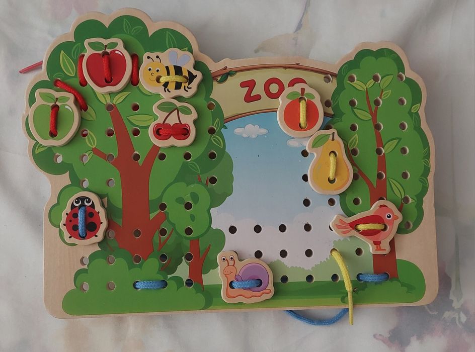 Puzzle, wyszywanka, rybka, konik