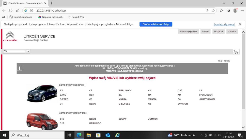 Laptop do diagnostyki Peugeot Citroen Renault schematy,instrukcje.!