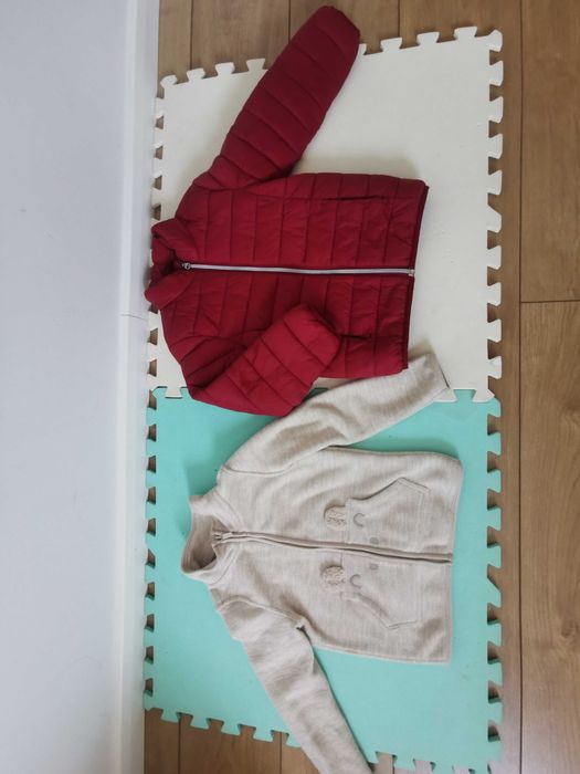 Paka 110-116 dziewczynka. 43szt. lato/zima szlafrok kurtka