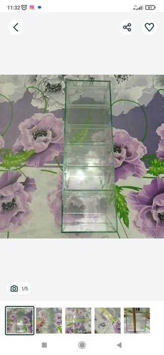 Вітрина куб скляний