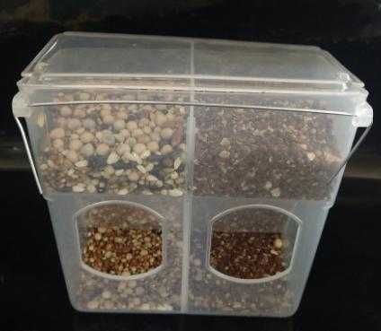 karmidełko zasypowe dla ptaków - 2 komorowe