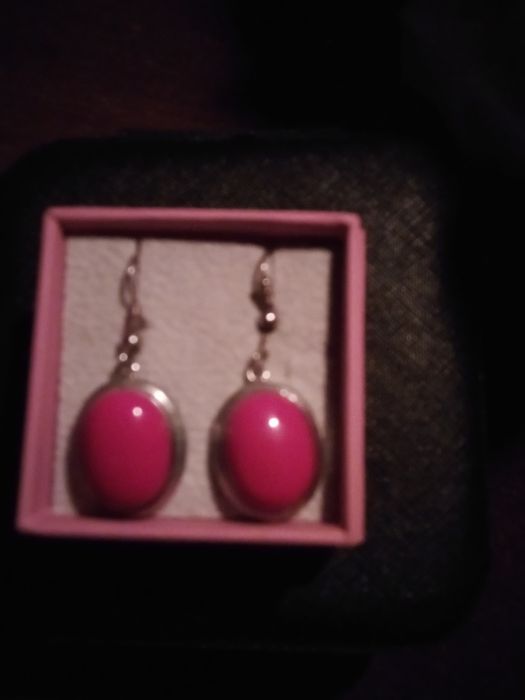 Набор серьги с кольцом коралл1000торг