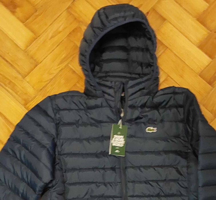 Casaco Lacoste Masculino Acolchoado Azul.