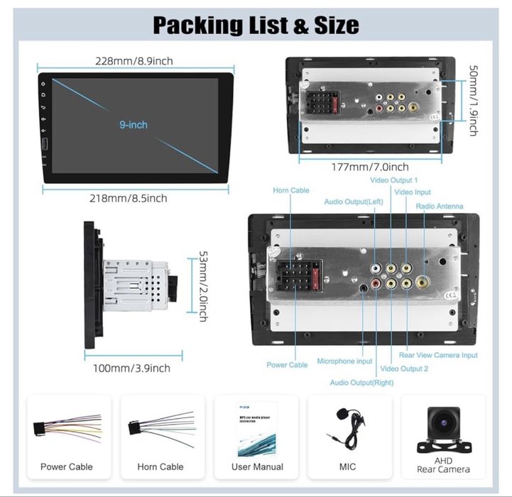 Radio Camechao A3018jg z kamerą cofania