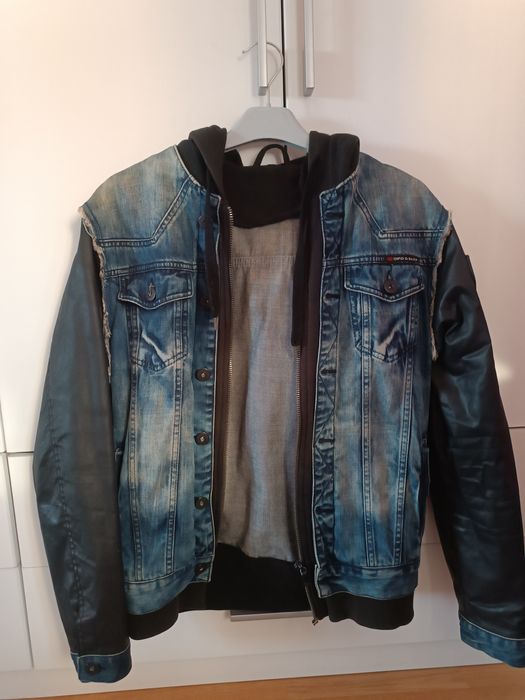 Męska kurtka Jeansowo-skórzana r.M Cipo&Baxx