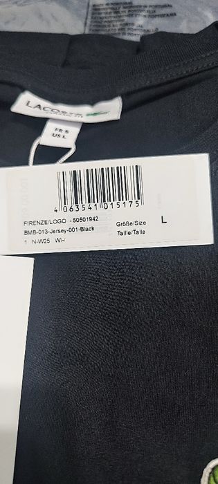T-shirt Lacoste preto L