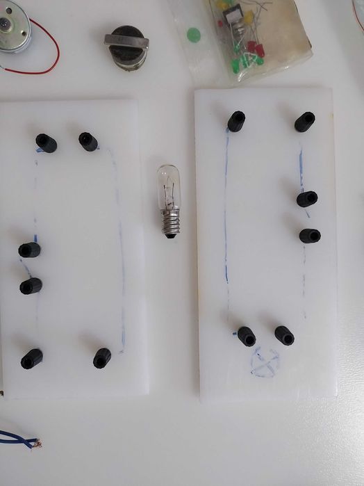 KIT artesanal para aprender a fazer pequenos circuitos elétricos