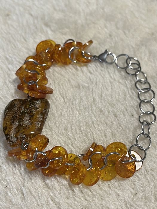 Bransoletka  z bursztynem