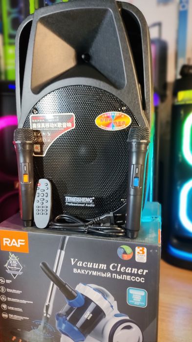 Караоке акустика Temeisheng-18, Bluetooth,SD,USB,FM,ПультДУ,2штмикро