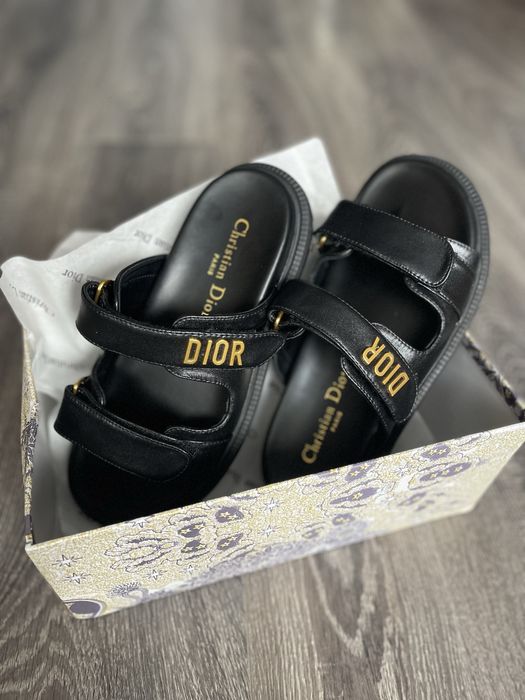Шльопанці dior натуральна шкіра