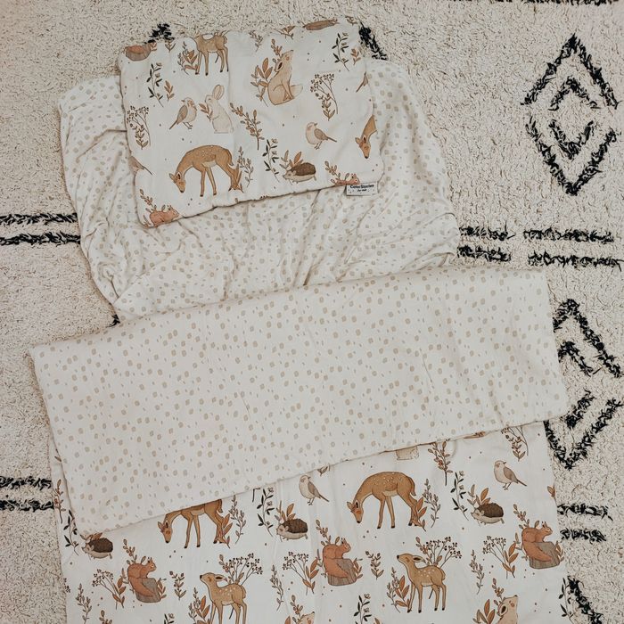 Pościel dla dziecka z wypełnieniem 100×75 cm + prześcieradło 140x70