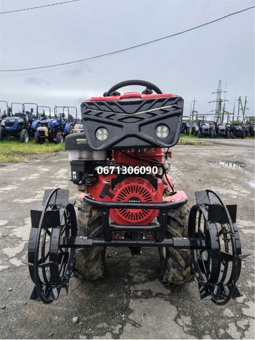 Мінітрактор МТ-192GH PRO(гідравліка) Forte Форте Переломка 4х4 (бензин) повний привід з фрезою та грунтозачепами доставка безкоштовна є кредитування