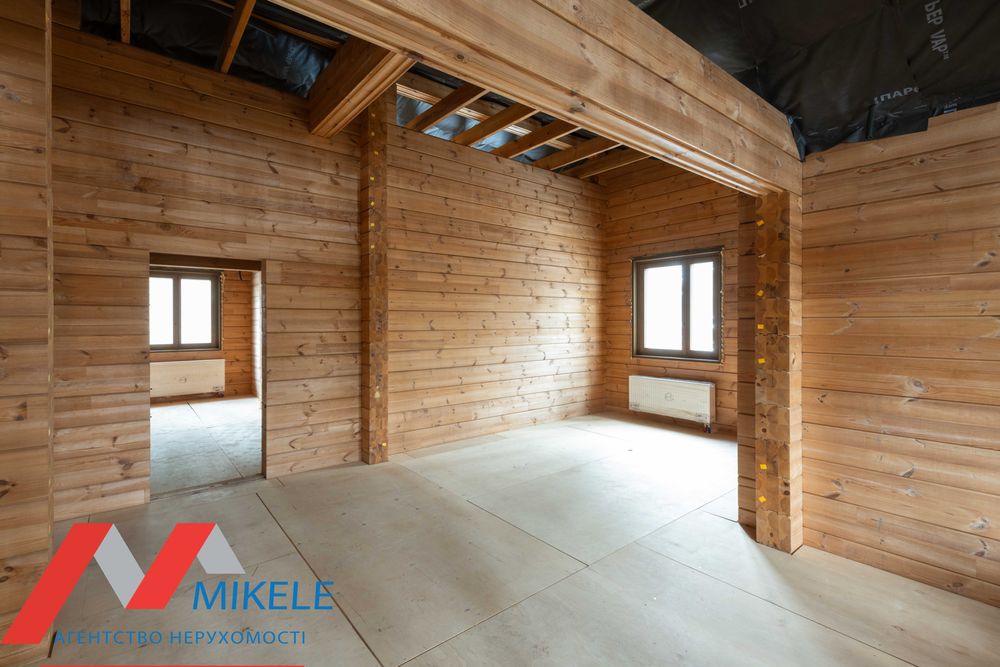 Без% Котедж з брусу Хонка 510 м2, ділянка 63 сот., смт. Глеваха