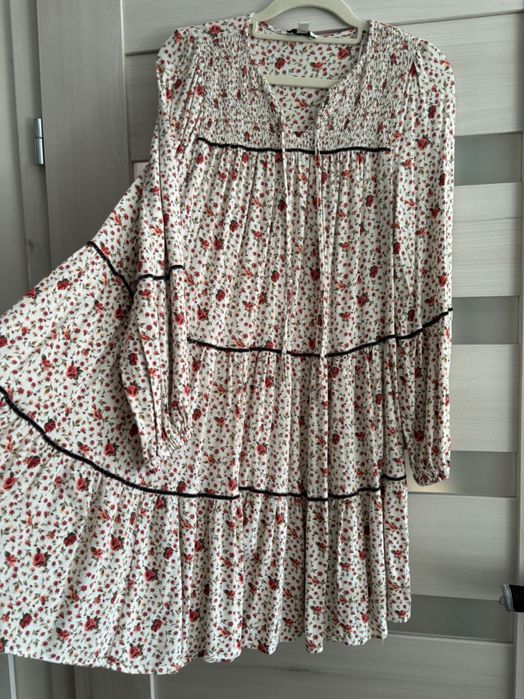 Sukienka 40 C&A codzienna w kwiatki