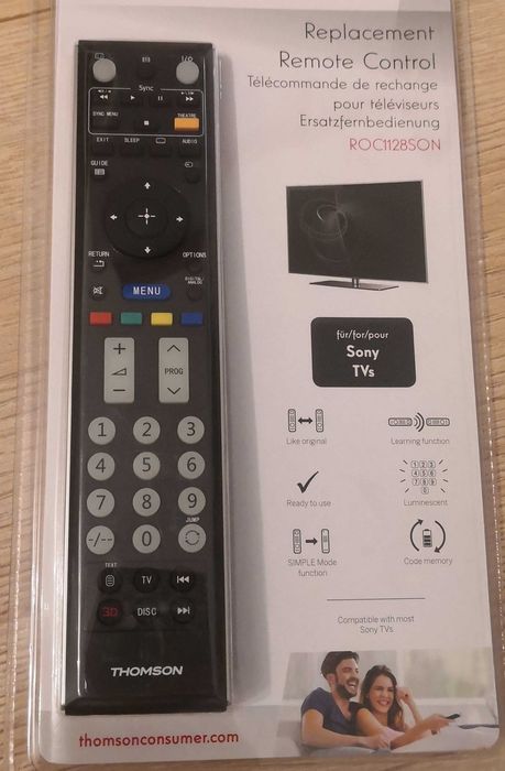 Pilot do TV Sony ROC1128Son,pilot do telewizorów Sony