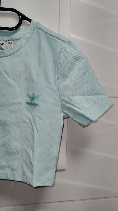 T-shirt Adidas Originals r. 11-12 lat turkus crop top