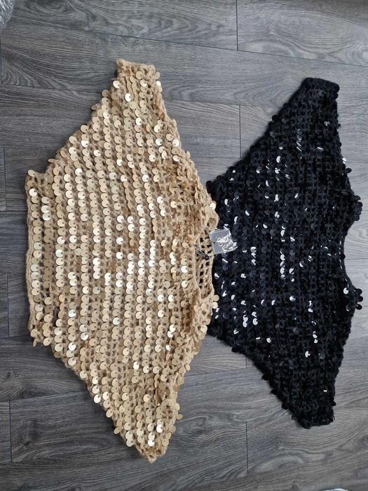 Sweter bluzka cyrkonie kryształki kamienie połysk