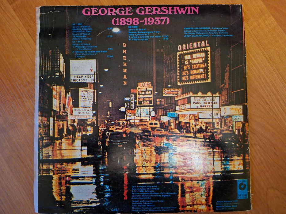 płyta winylowa George Gershwin stan VG+/EX klasyka 2LP