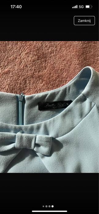 Błękitna letnia sukienka baby blue XL